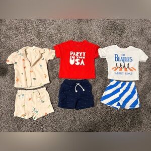 Baby Boy Matching Summer Sets (various brands)